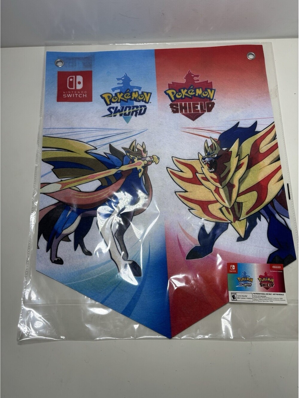 Pokémon Sword and Shield Nintendo Switch Gamestop Fabric Wall Banner Poster NEW